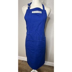 Williams Sonoma Blue Apron Workshop Grilling Kitchen Chef Pockets Made In USA